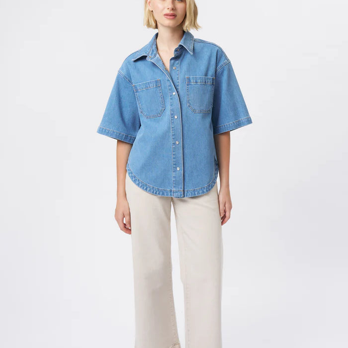 Beth Shirt Cord - Mid Blue