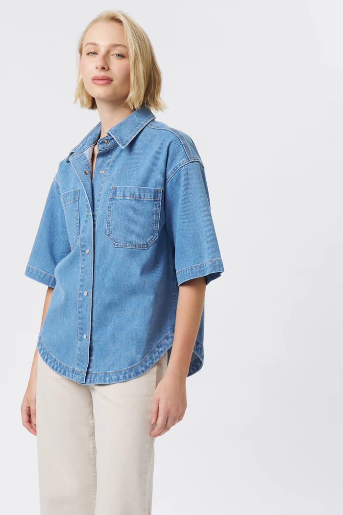 Beth Shirt Cord - Mid Blue