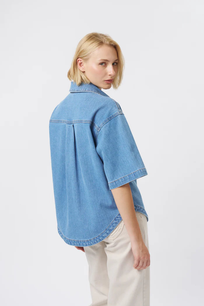 Beth Shirt Cord - Mid Blue