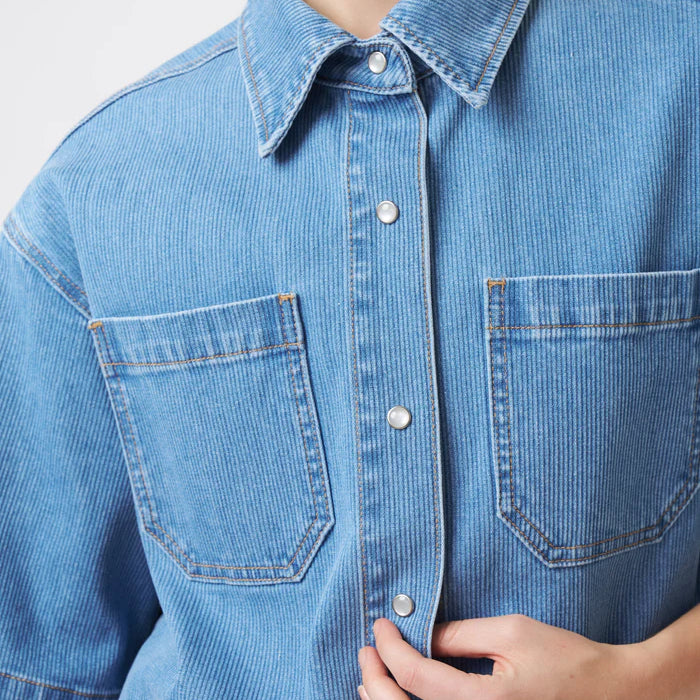 Beth Shirt Cord - Mid Blue