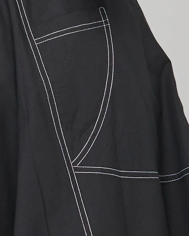 Guru Pant - Black with White Stitching