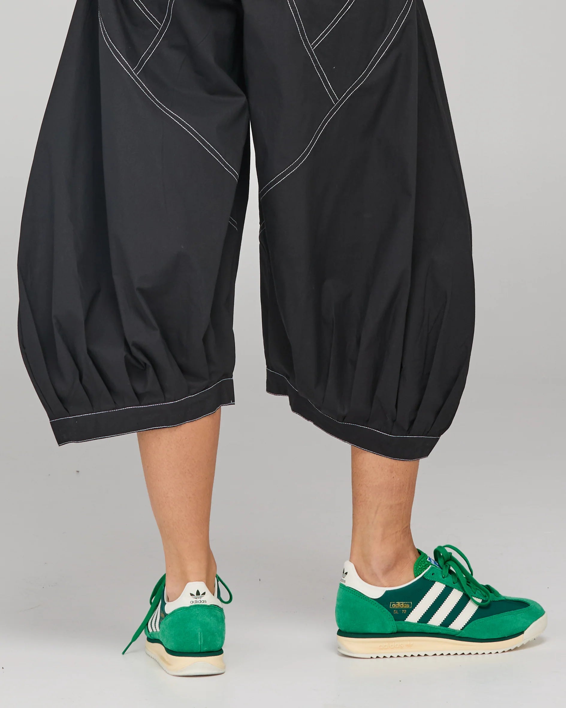 Guru Pant - Black with White Stitching