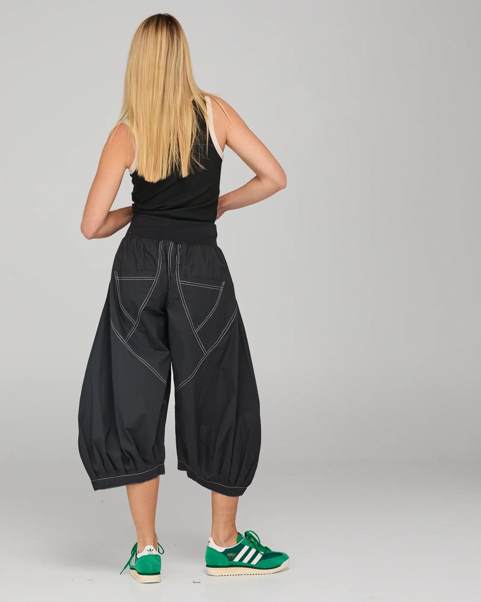 Guru Pant - Black with White Stitching