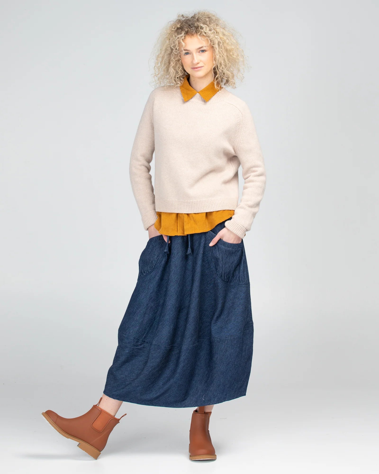Guru Skirt Basic - Dark Denim