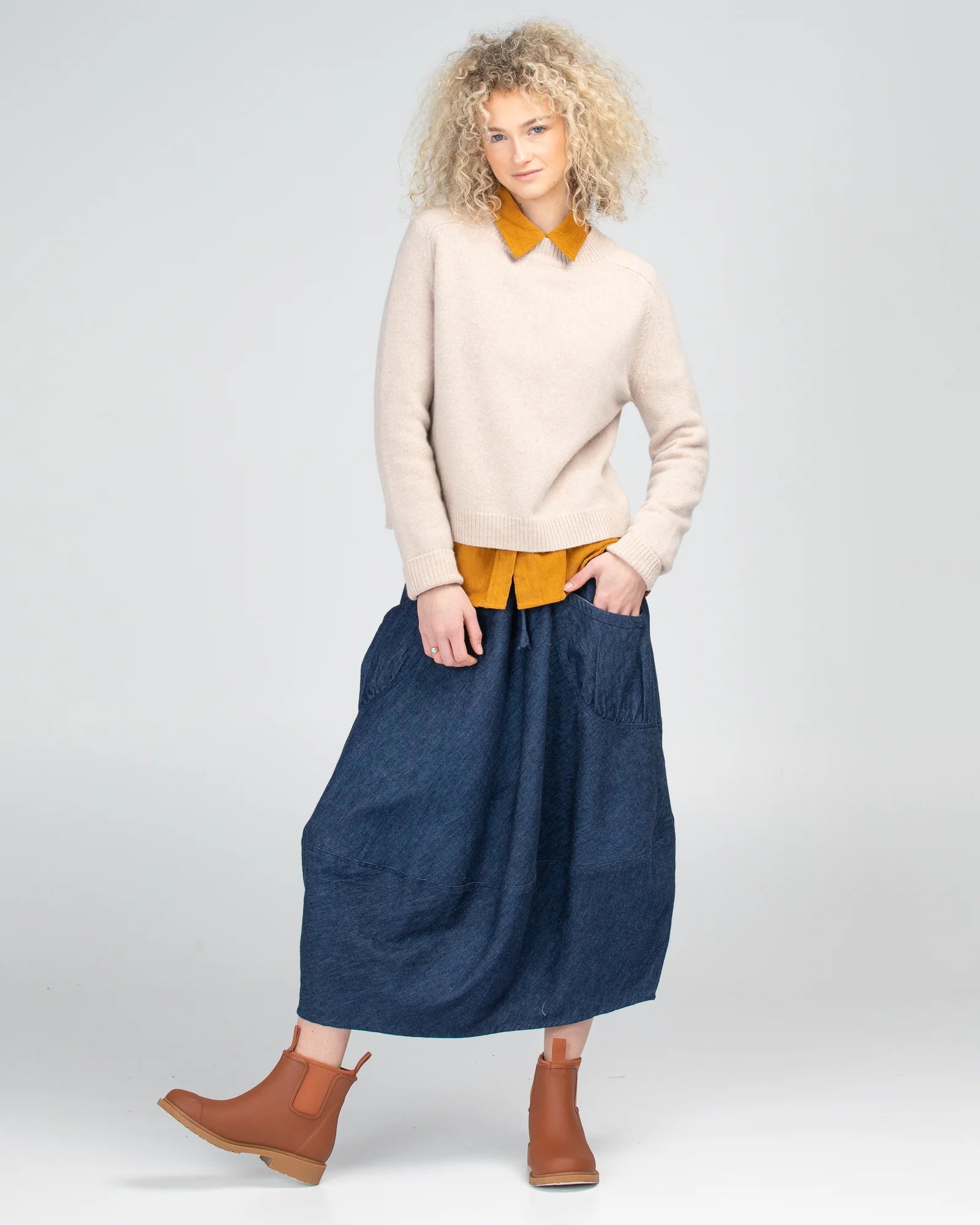 Guru Skirt Basic - Dark Denim