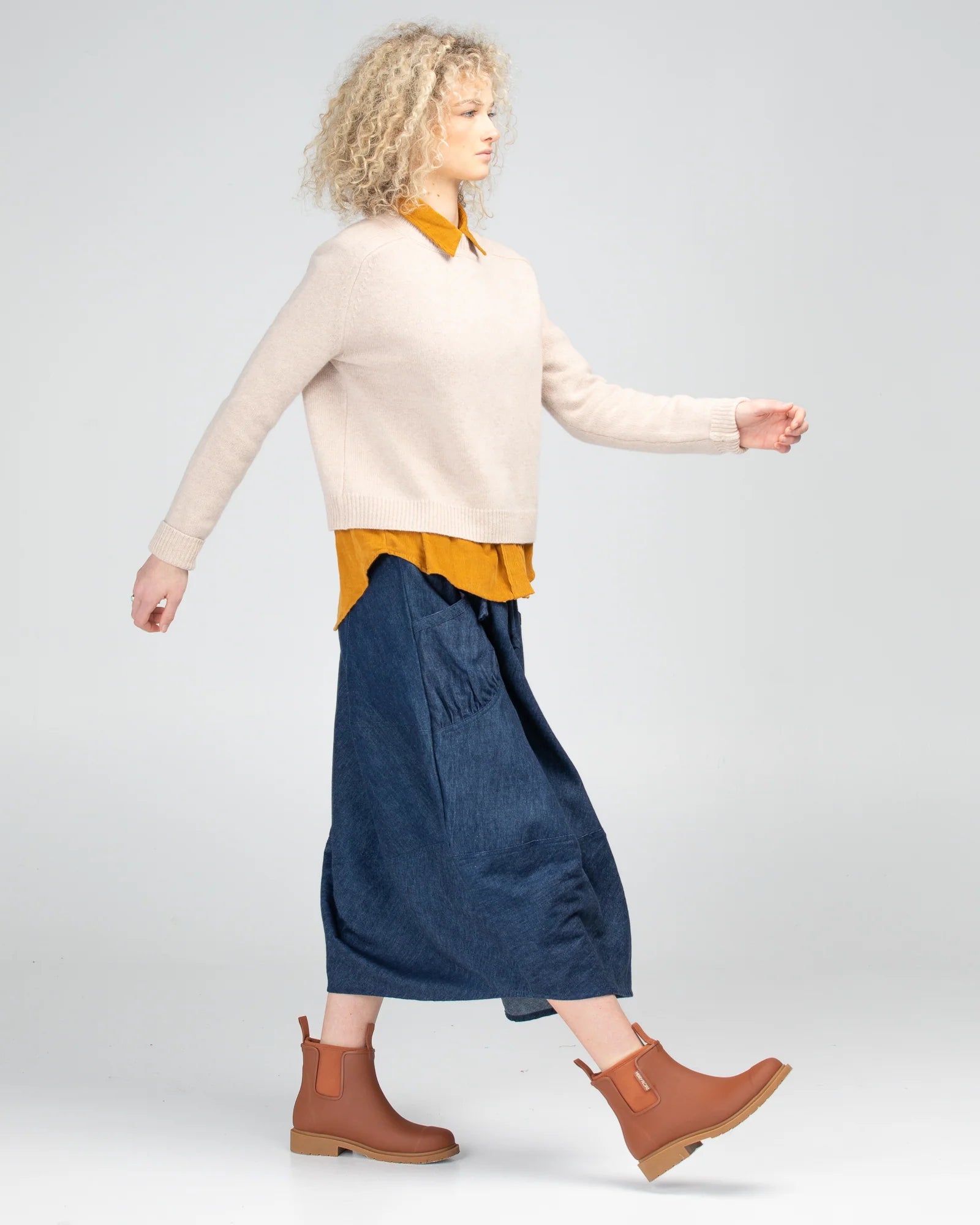 Guru Skirt Basic - Dark Denim