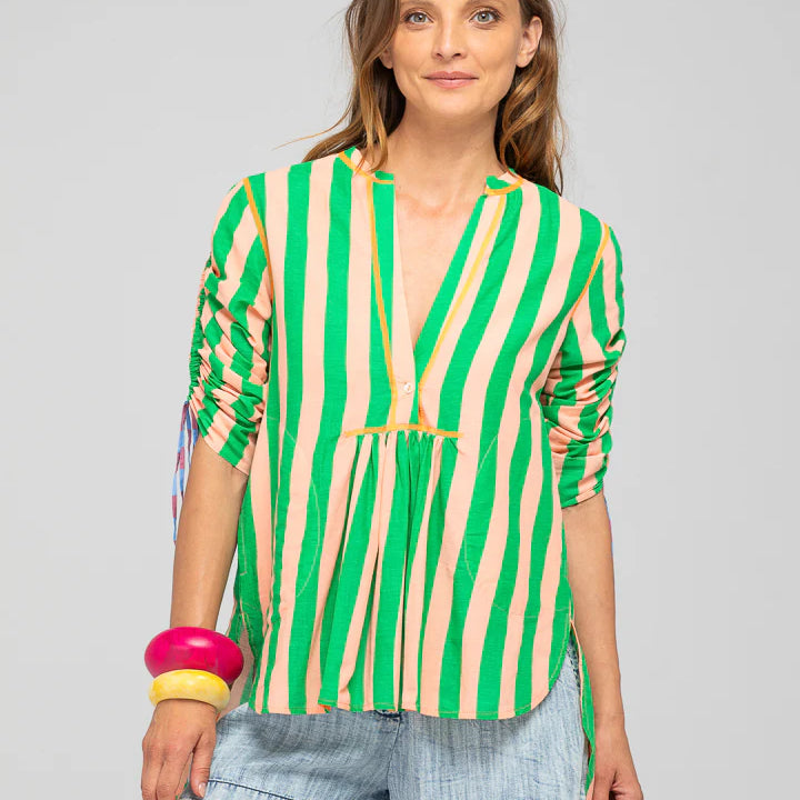 Sana Top - Green Stripe