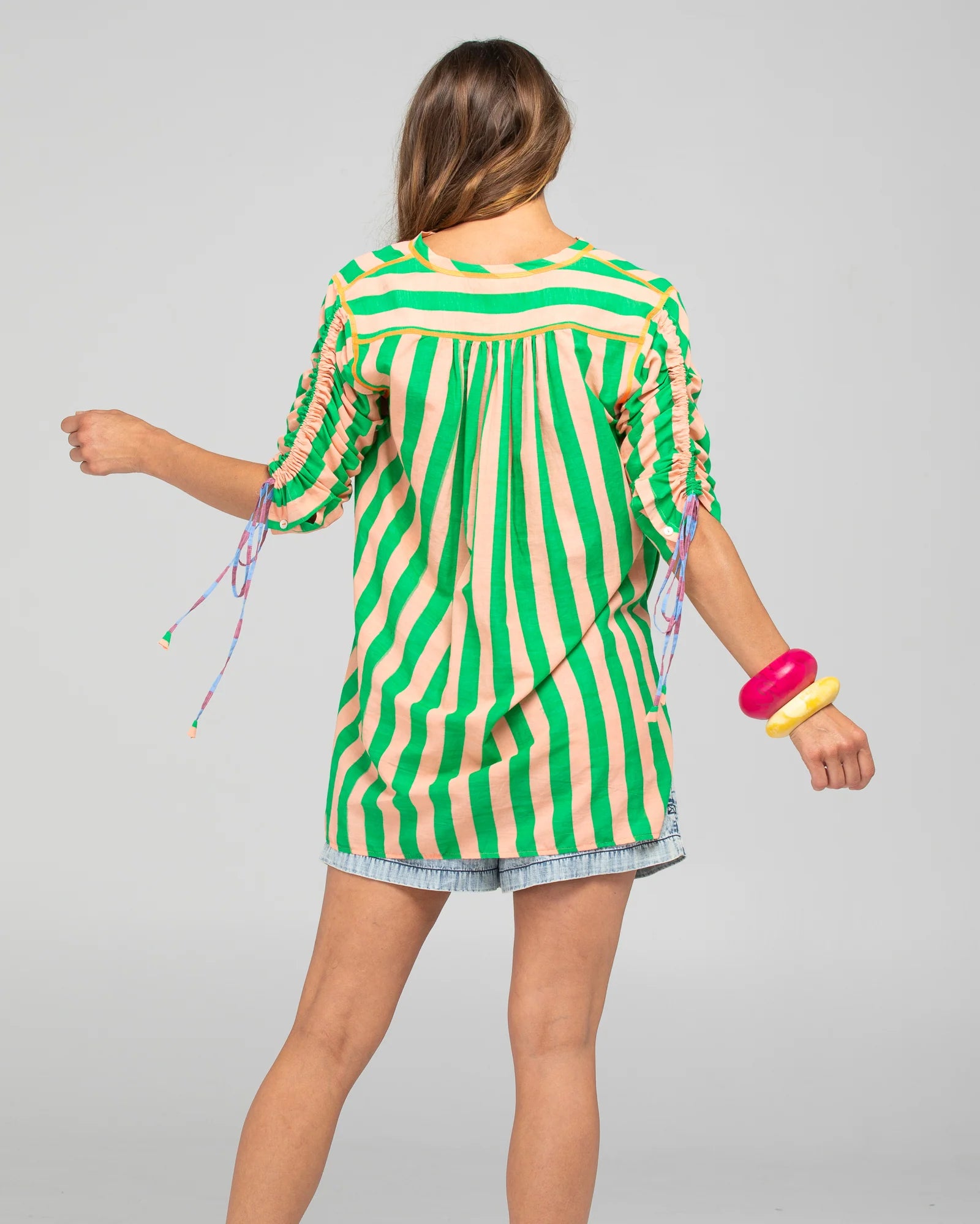 Sana Top - Green Stripe