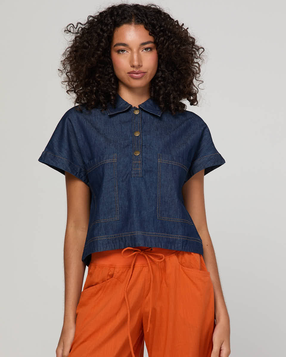 Fumiko Top - Dark denim