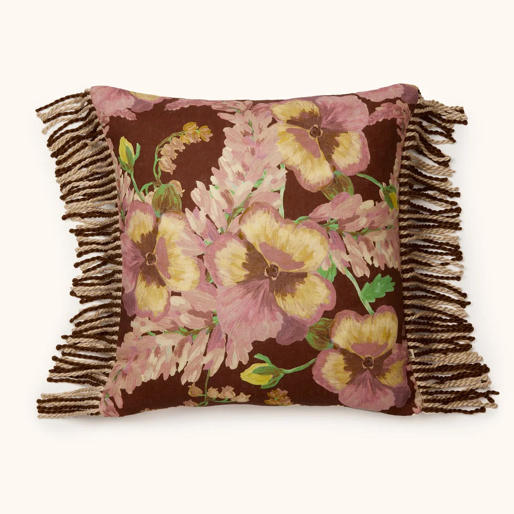 Cushion - Mountain Floral Cocoa 50cm