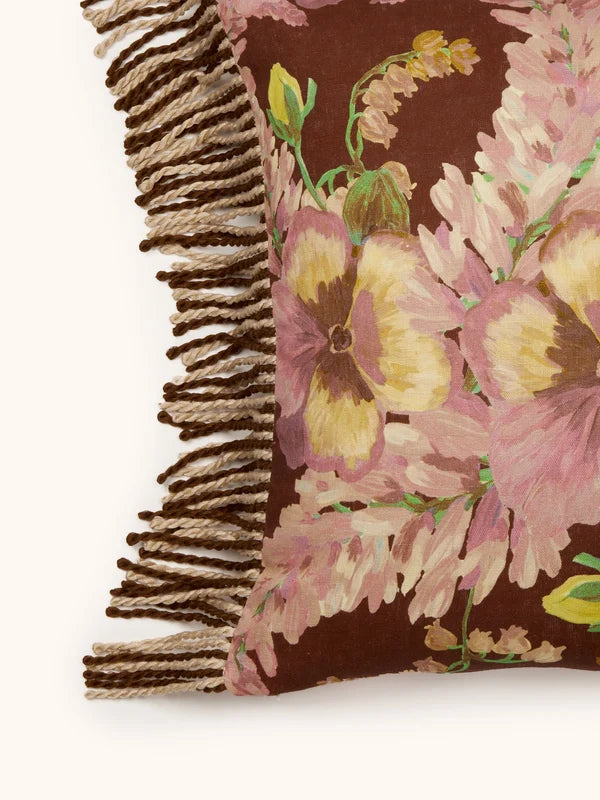 Cushion - Mountain Floral Cocoa 50cm