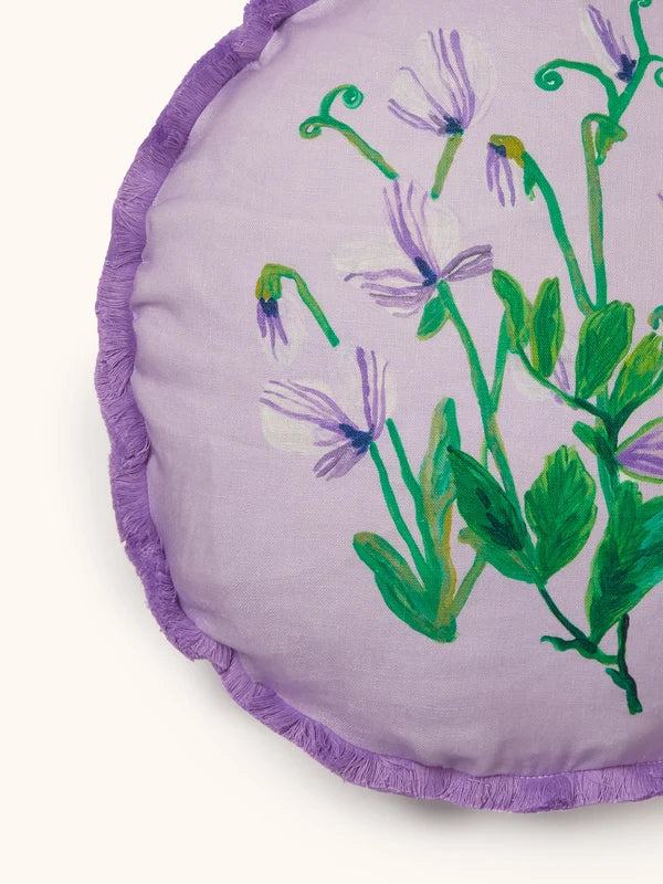 Cushion - Sweet Pea Lilac 45cm Round