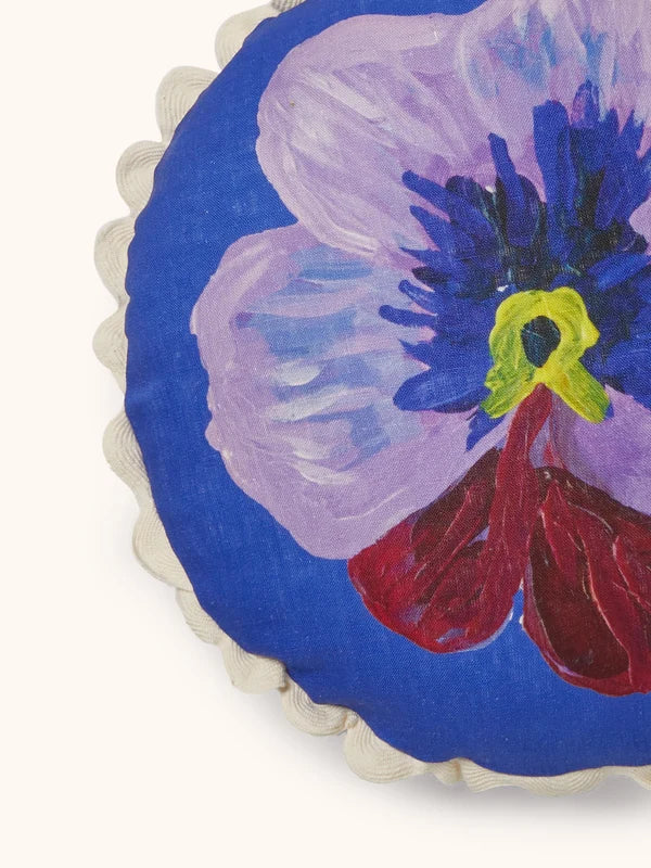 Cushion - Pansy Klein Blue 45cm Round