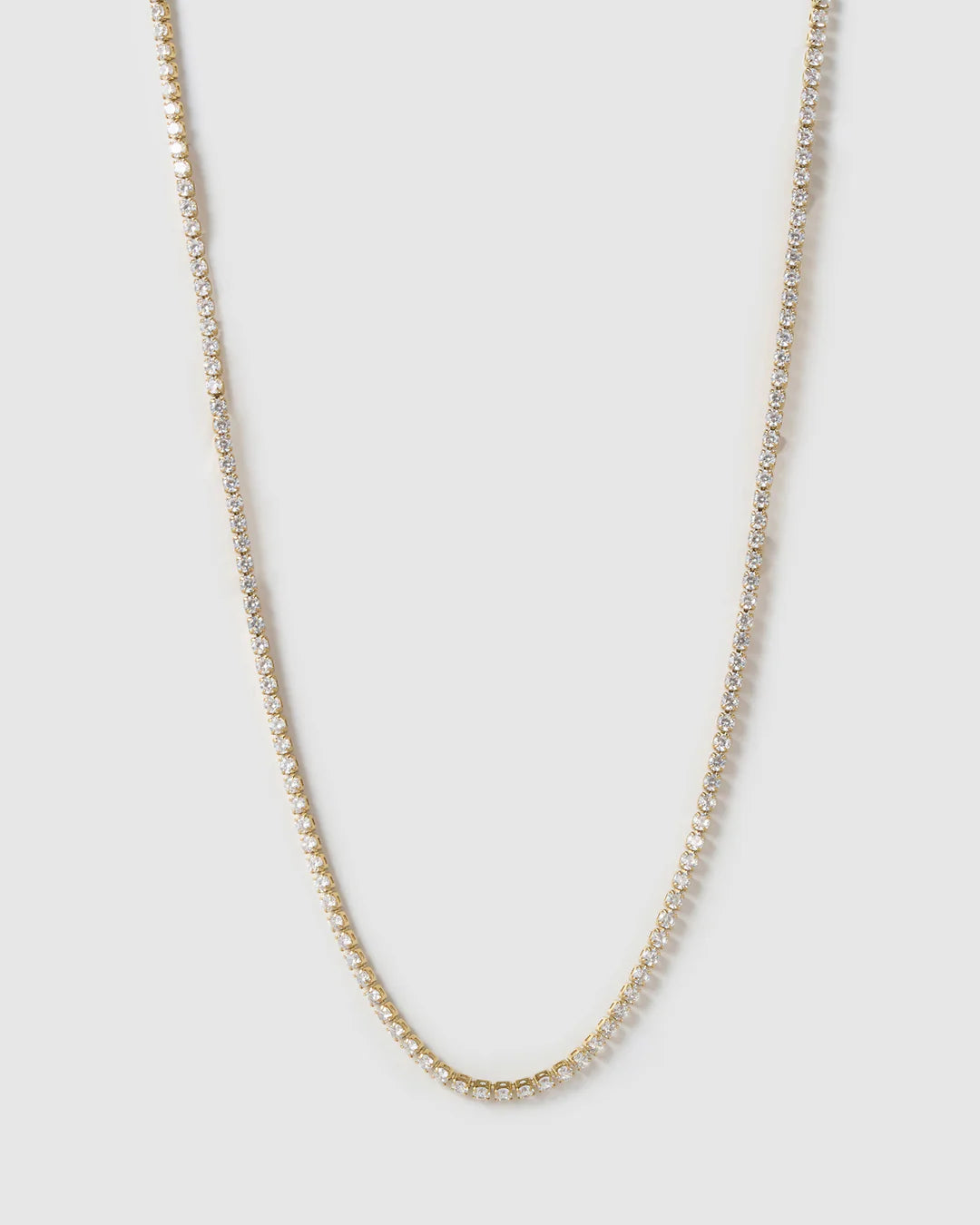 Charlize Tennis Gold Necklace
