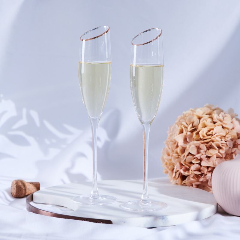 Elegance Stemmed Champagne Flutes (Set of 2)