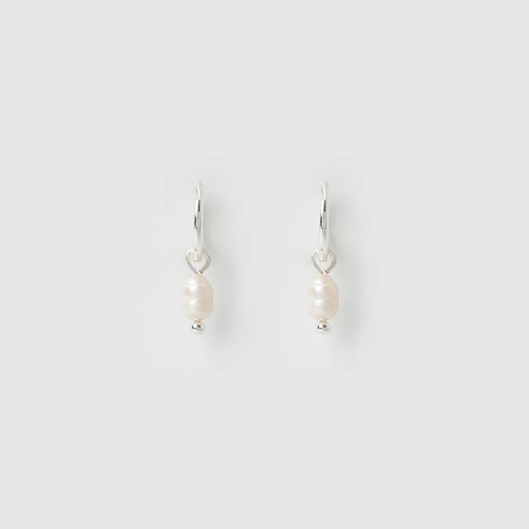 Cordelia Pearl Earrings - Silver