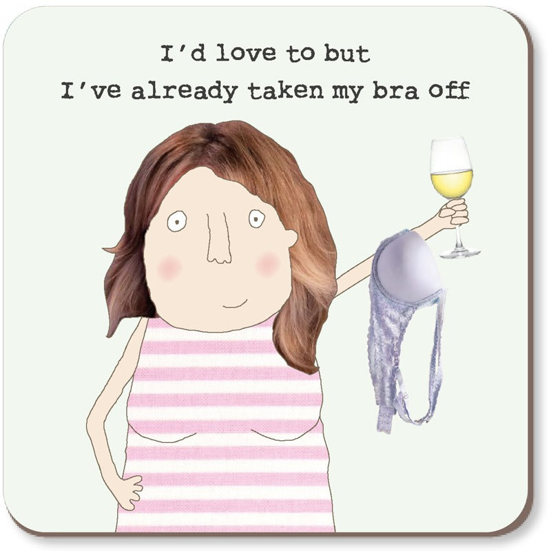 Bra Off For Her Coaster