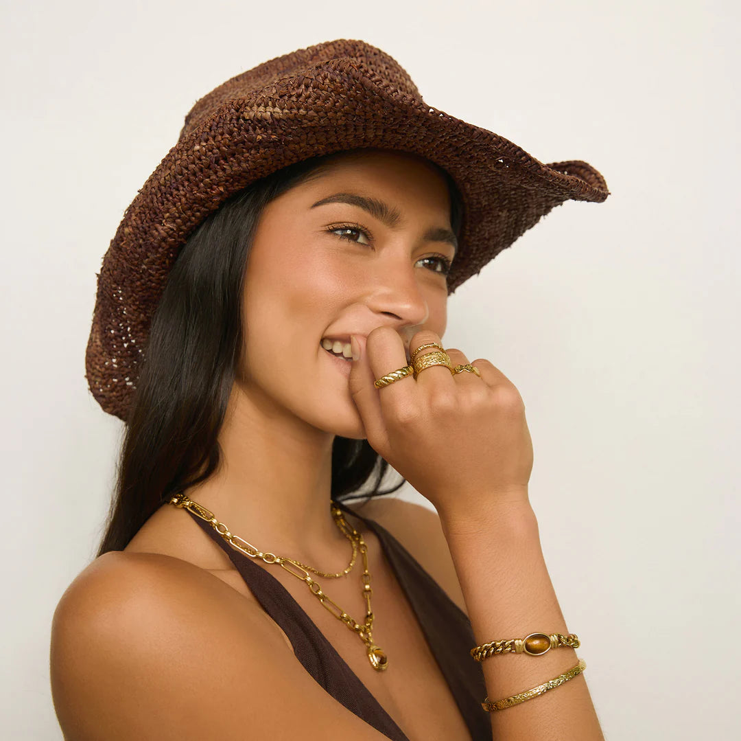 Mason Gold Necklace - Tigers Eye