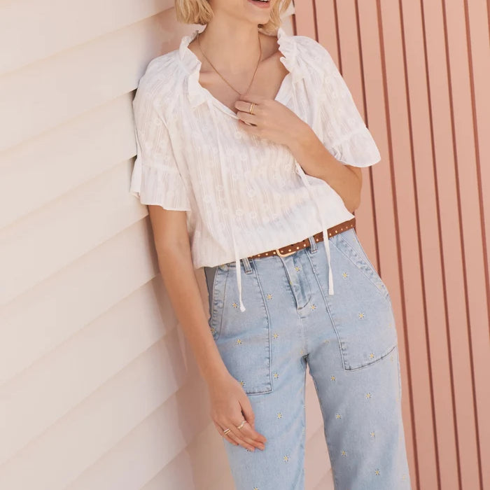 Celeste Pant - Daisy - Sky Blue