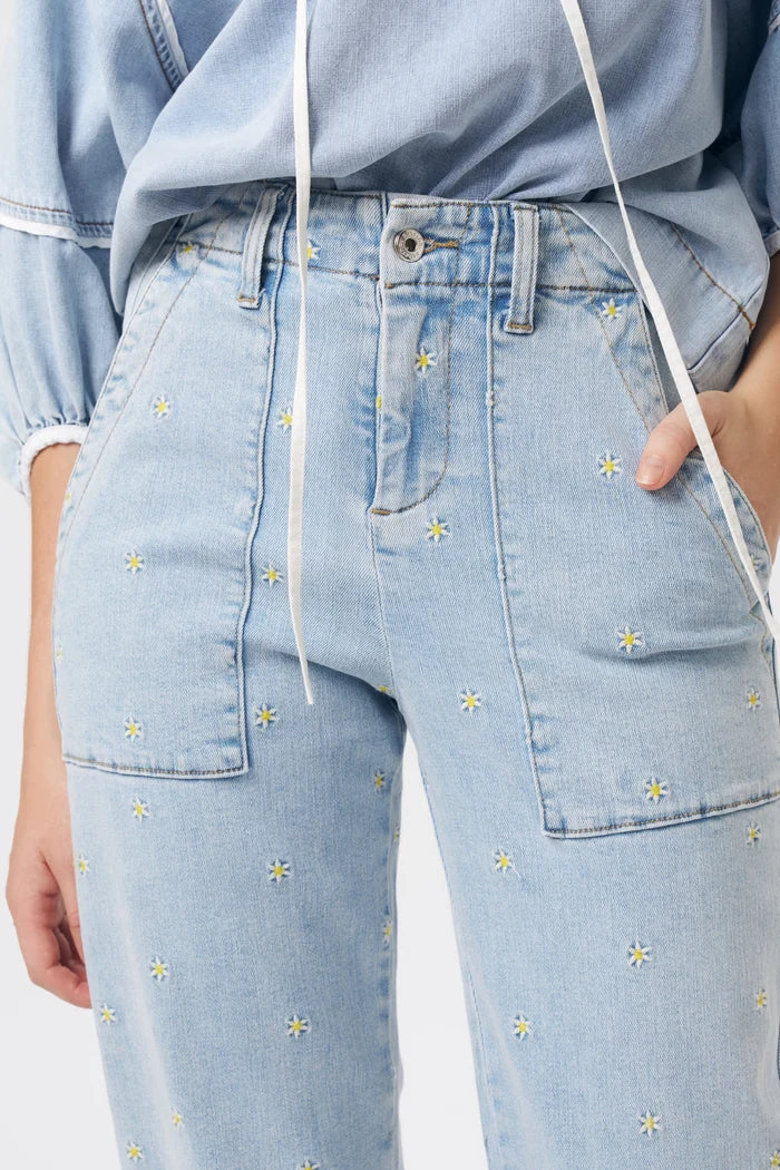 Celeste Pant - Daisy - Sky Blue