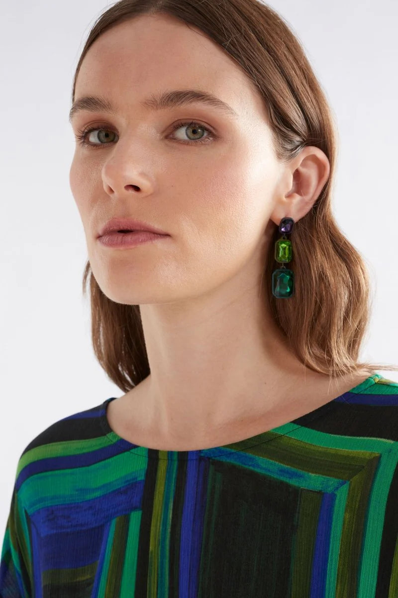 Jule - Teal Long Drop Earring
