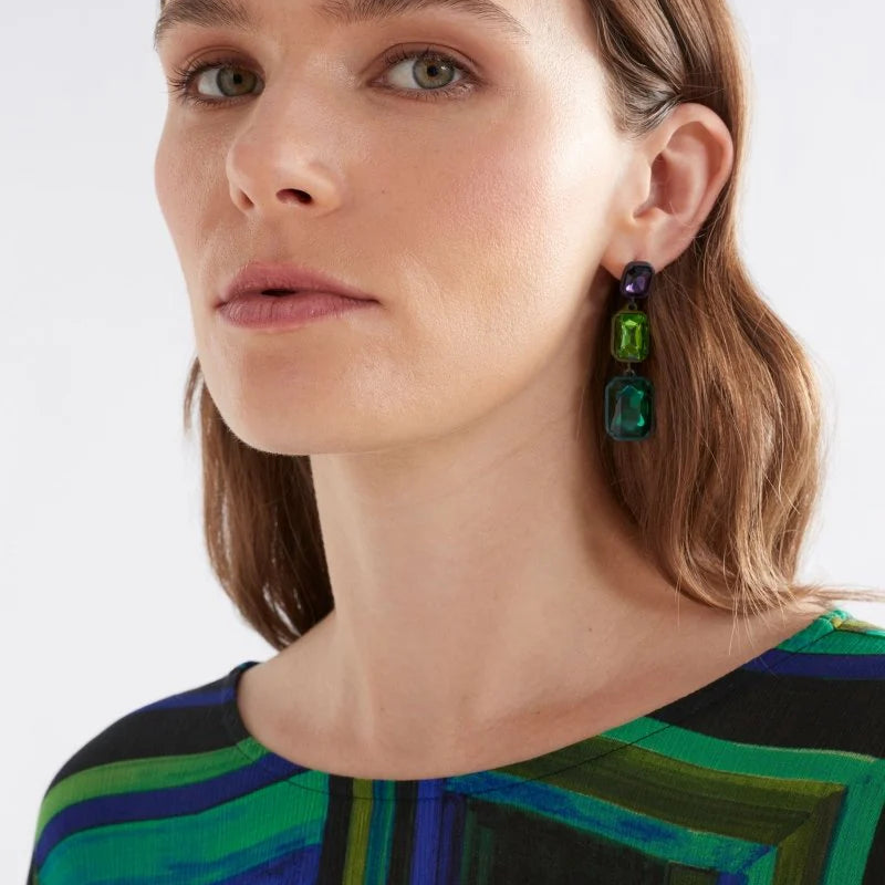 Jule - Red Long Drop Earring