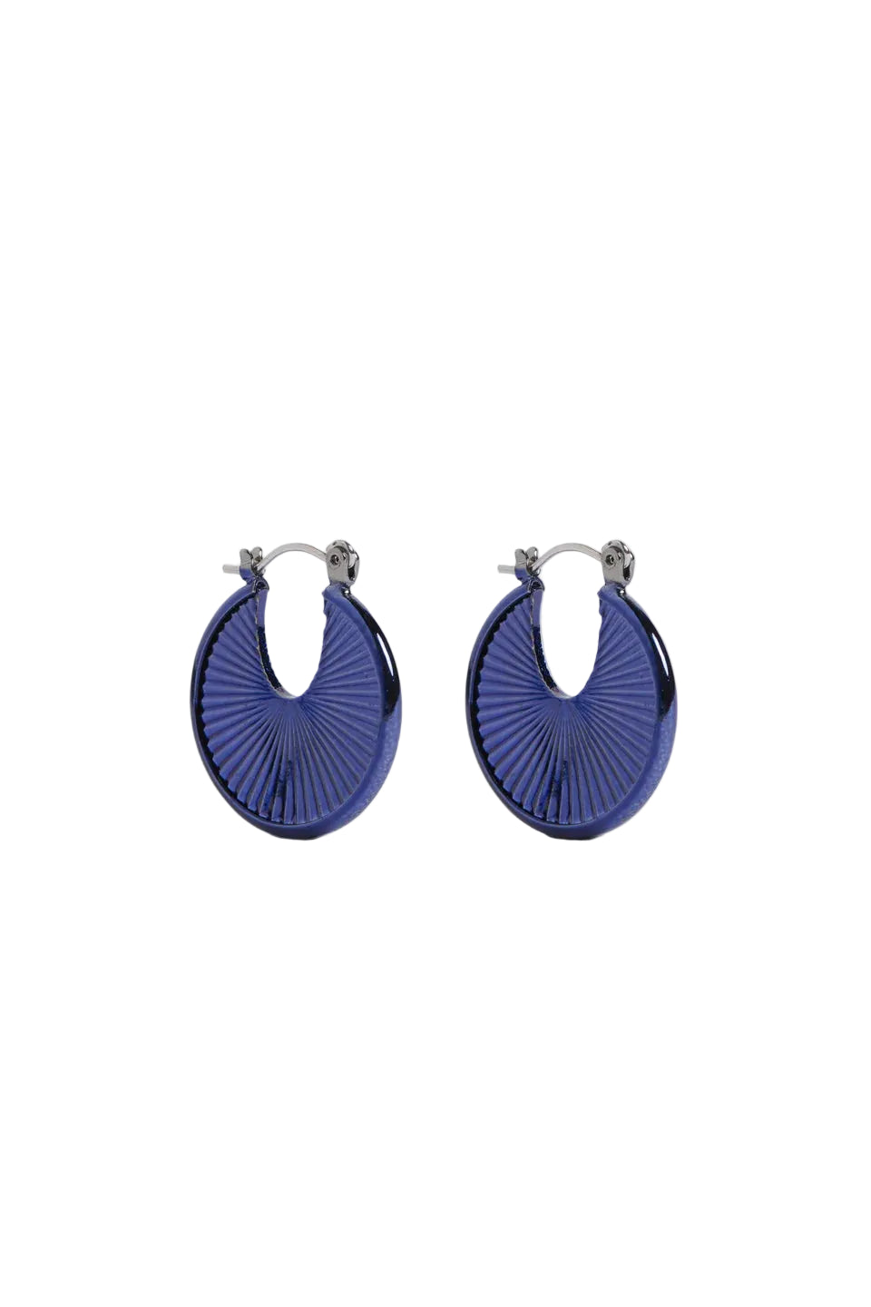 Saku - Navy Hoop Earring