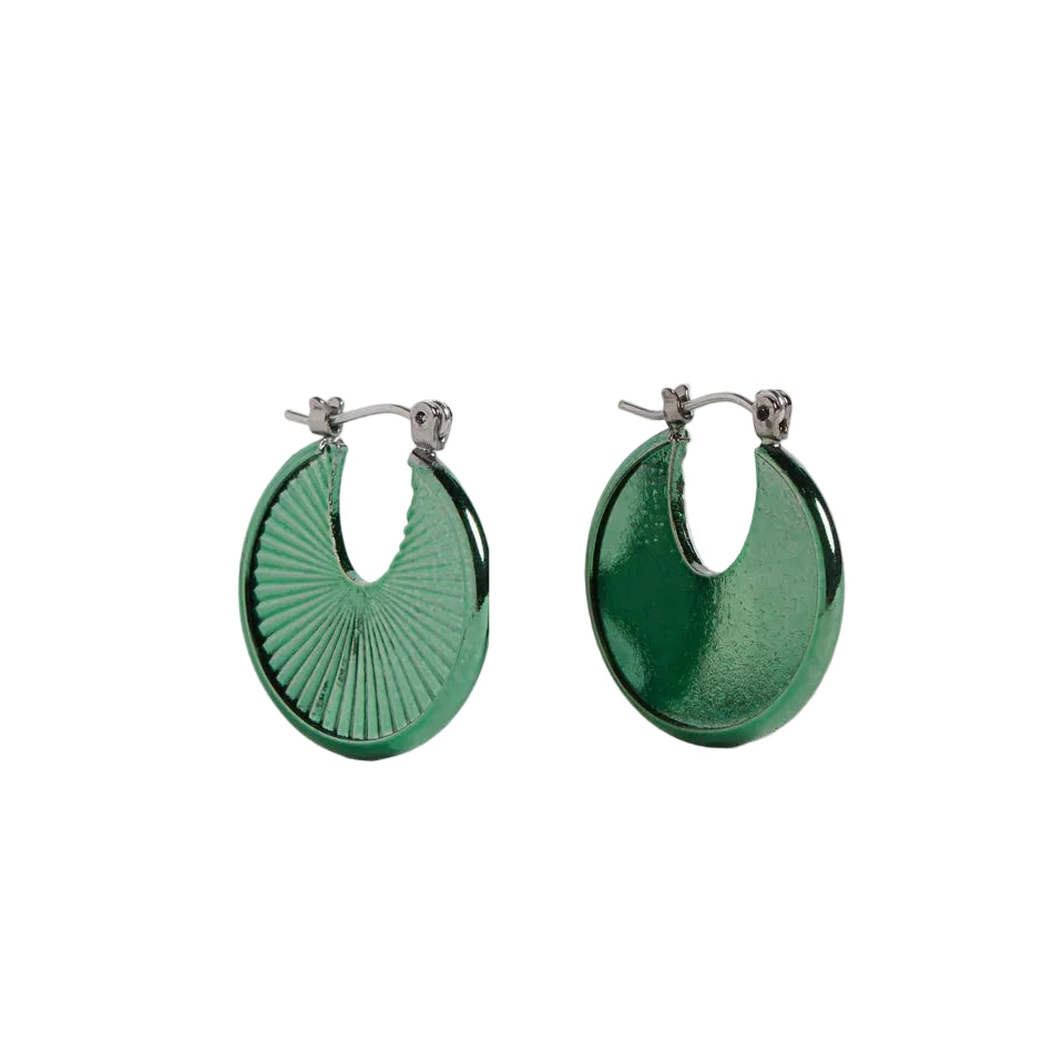 Saku - Milan Green Hoop Earring