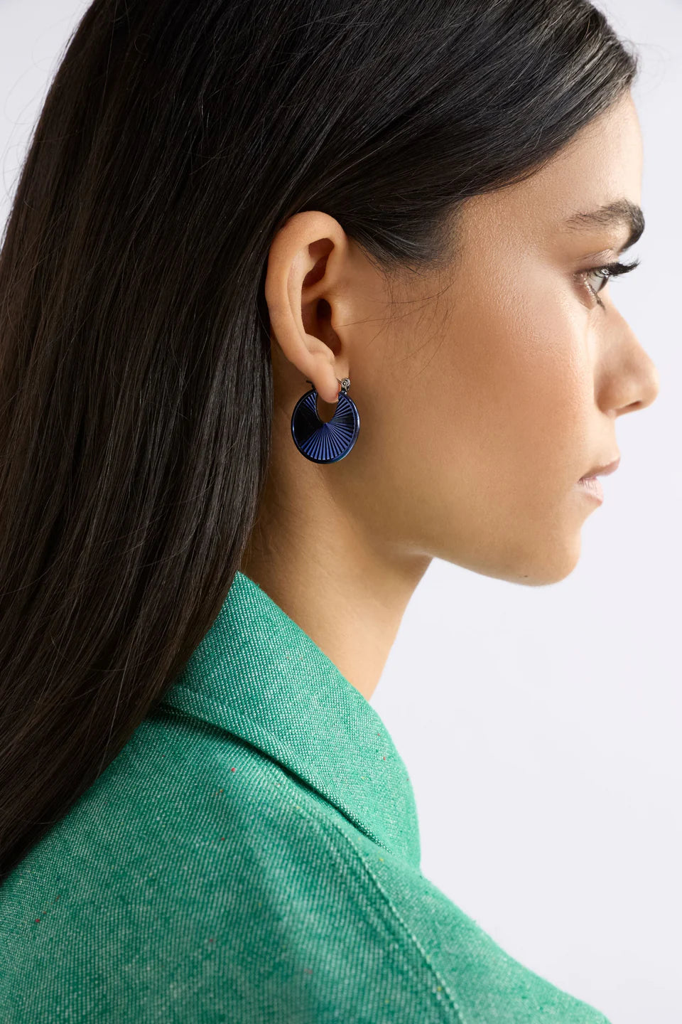 Saku - Milan Green Hoop Earring