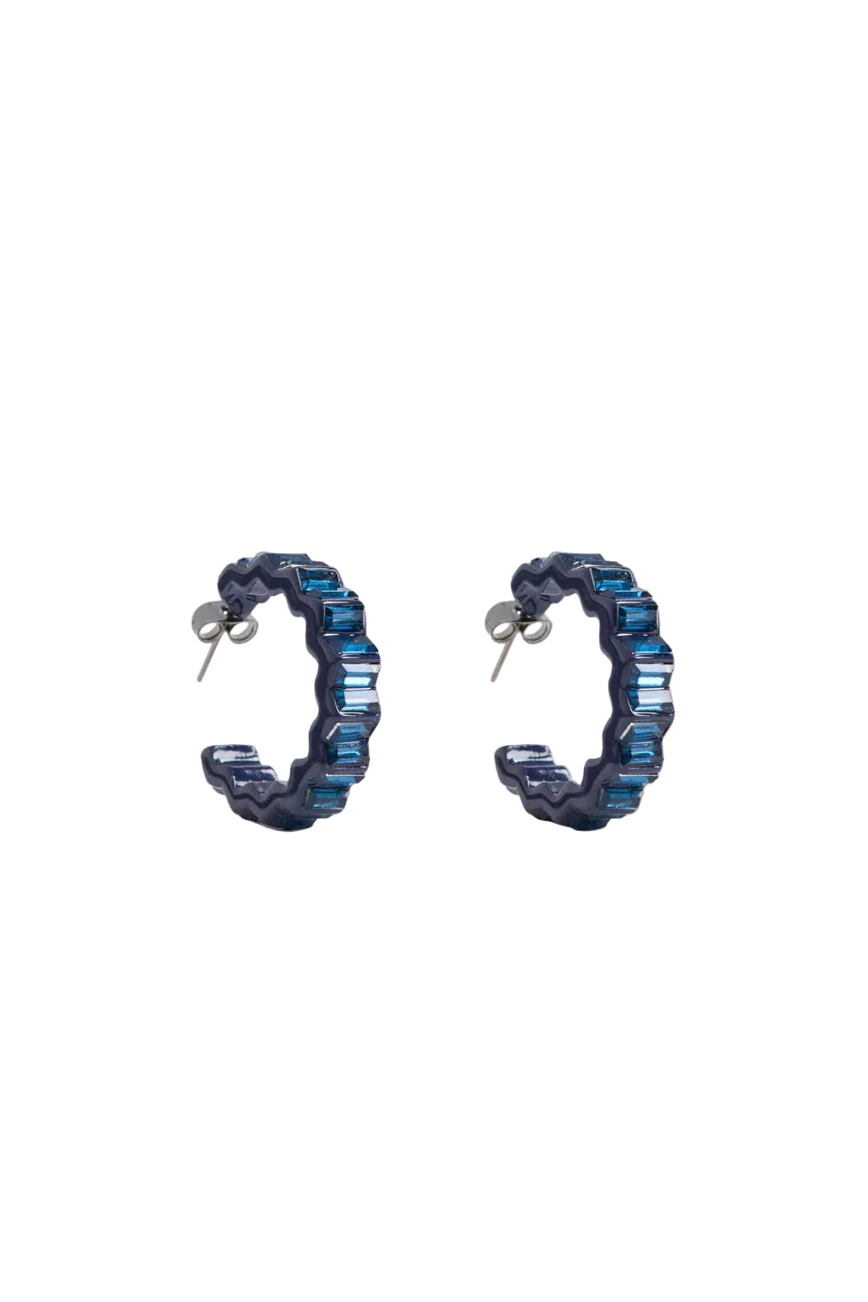 Jolle - Bright Navy Hoop Earring