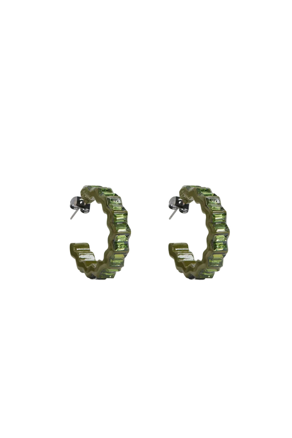 Jolle - Dark Olive Hoop Earring