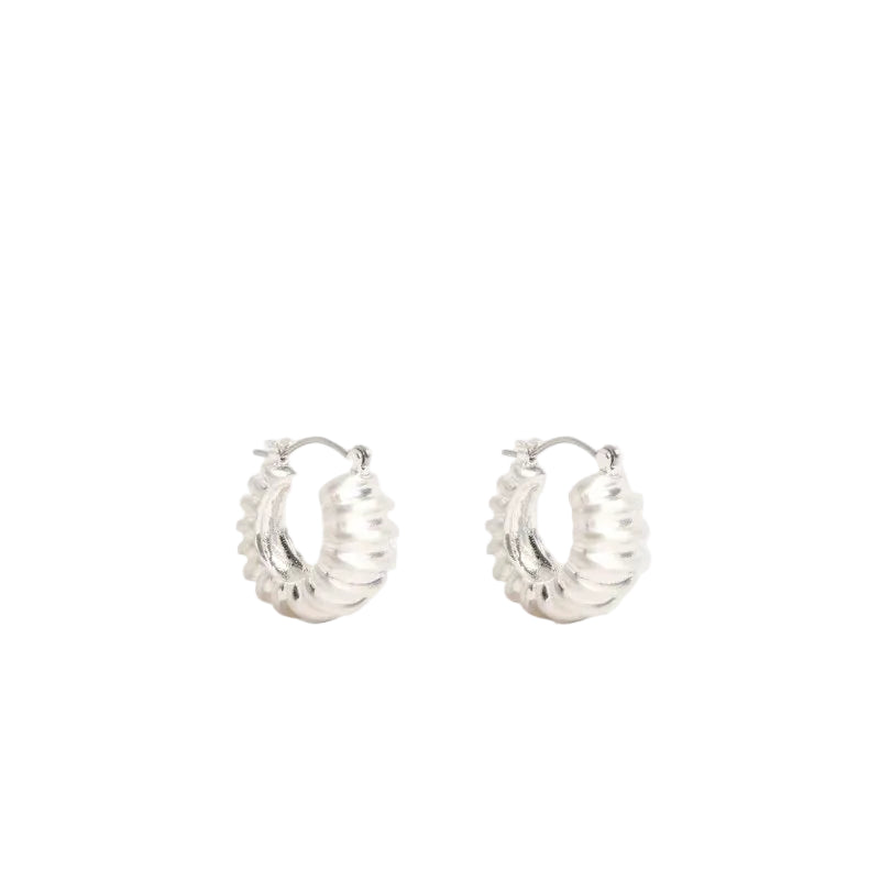 Ellin - Silver Hoop Earring