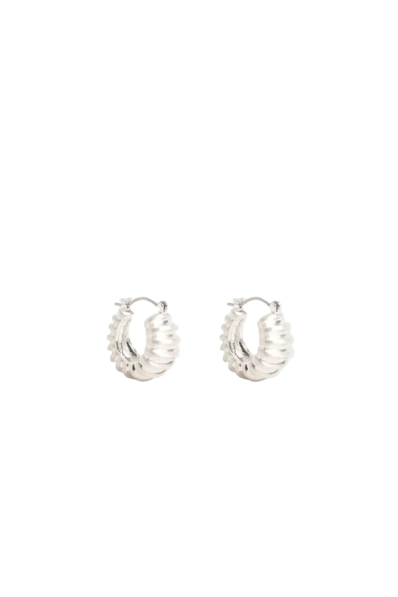 Ellin - Silver Hoop Earring