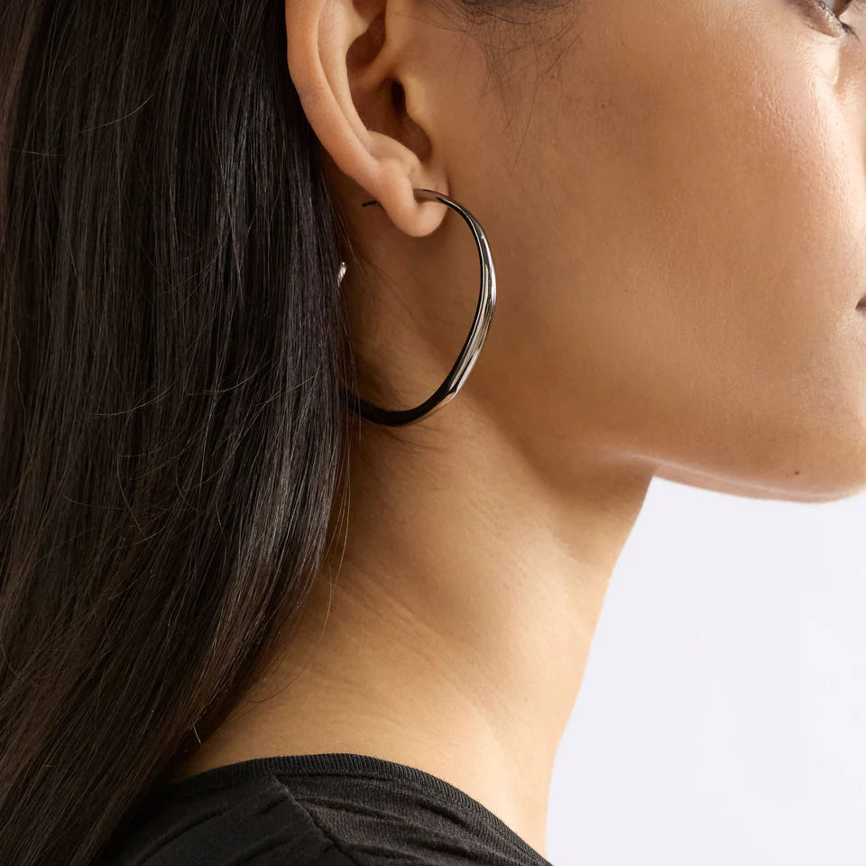 Niska - Silver Hoop Earring