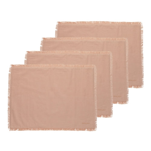 Fray Placemats Set of 4 - Blush