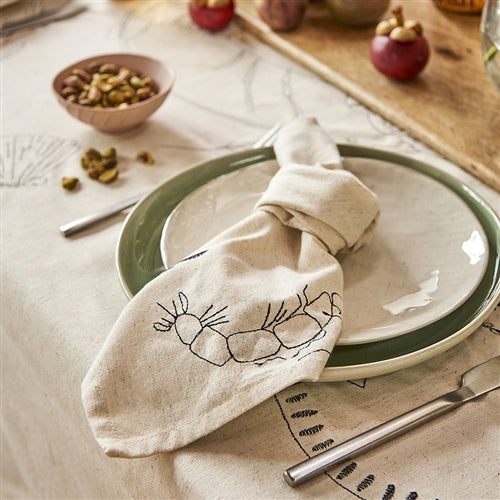 Feast - Set of 4 Napkins in Flax