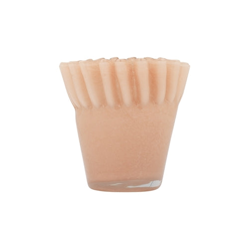Tousle Fluted Vase - Pink Salt 14cm