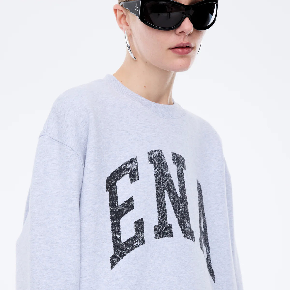 Lilly Oversized Sweater College - Mid Grey