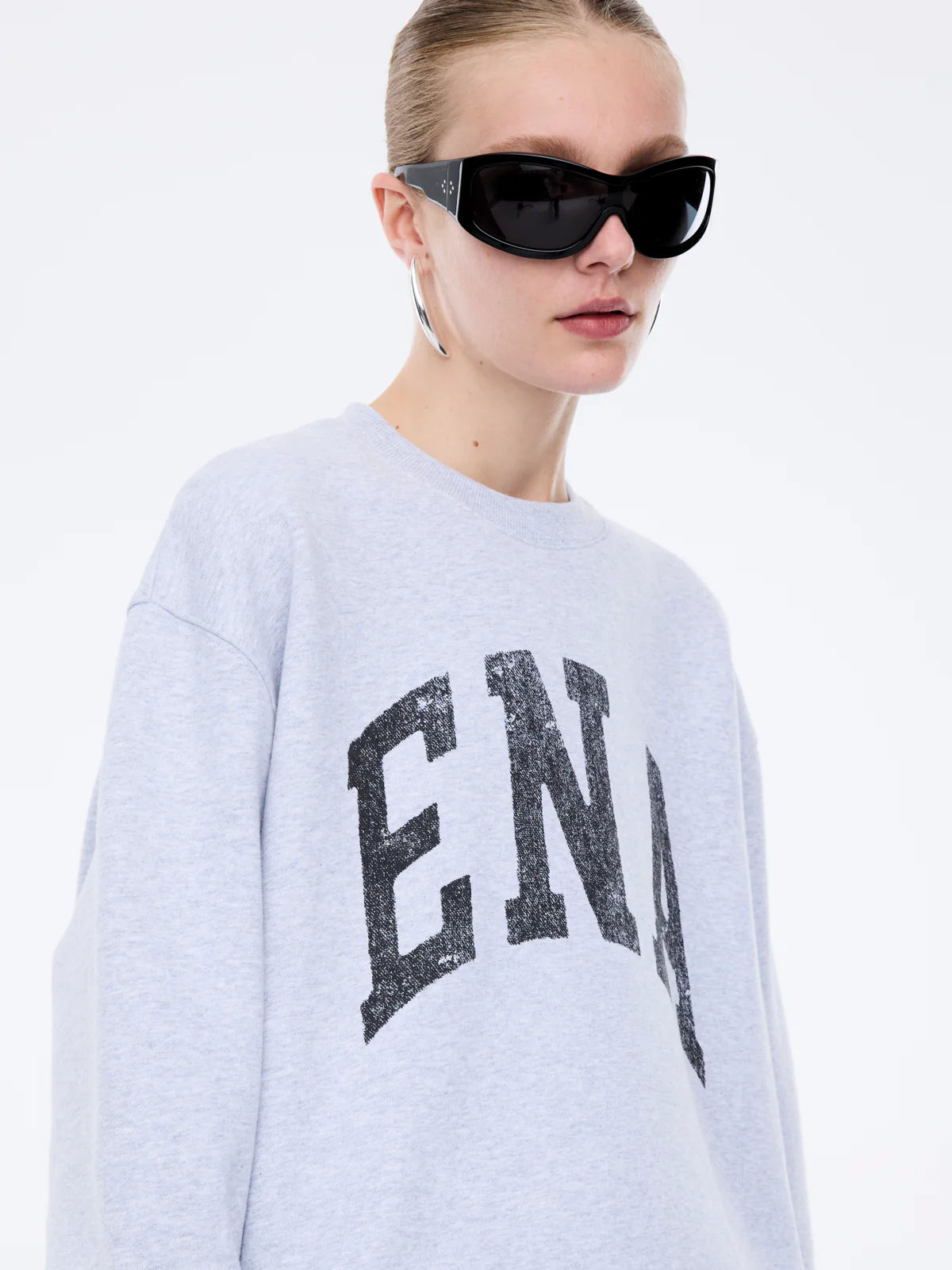 Lilly Oversized Sweater College - Mid Grey