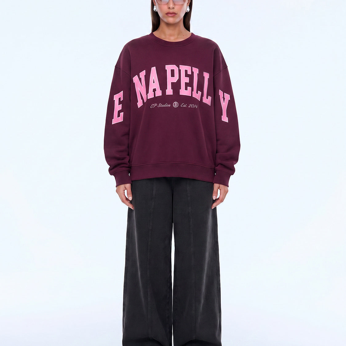 Mila Oversized Sweater - Deep Cherry