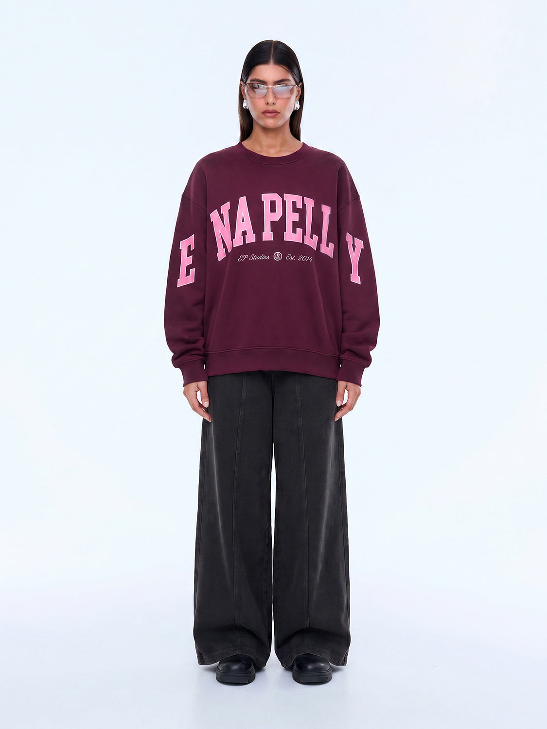 Mila Oversized Sweater - Deep Cherry