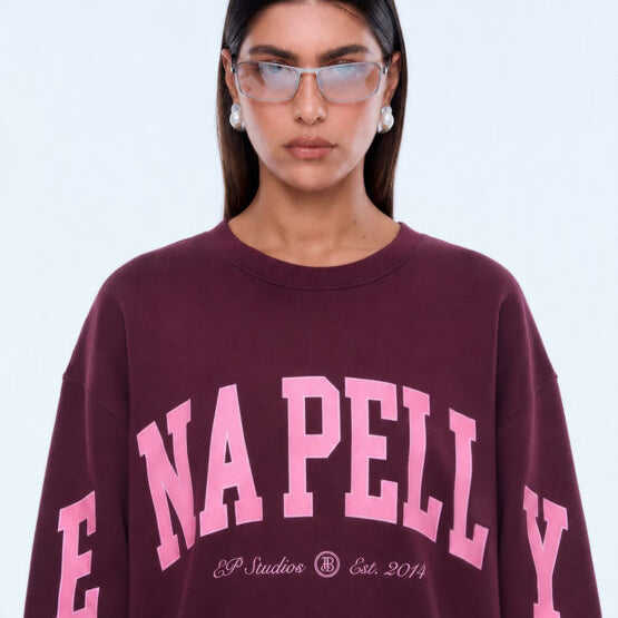 Mila Oversized Sweater - Deep Cherry