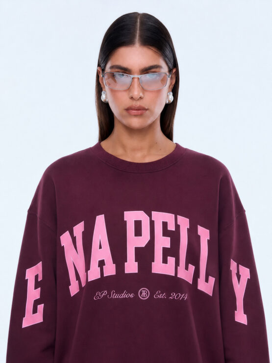 Mila Oversized Sweater - Deep Cherry
