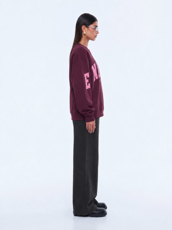 Mila Oversized Sweater - Deep Cherry