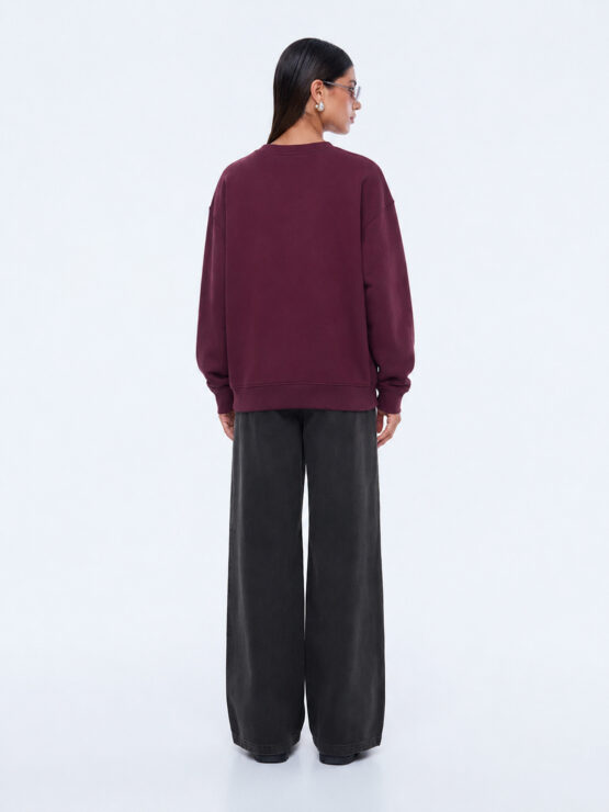 Mila Oversized Sweater - Deep Cherry