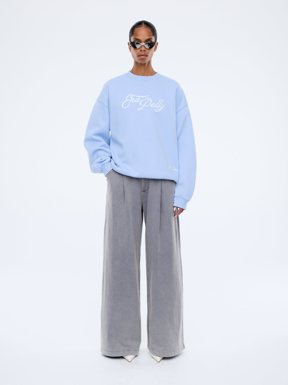 Mila Oversized Sweater - Soft Blue