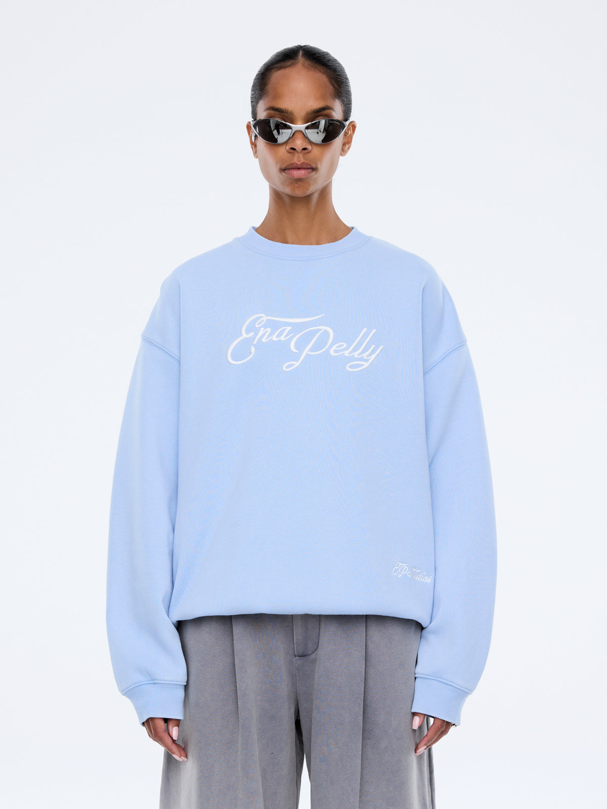 Mila Oversized Sweater - Soft Blue