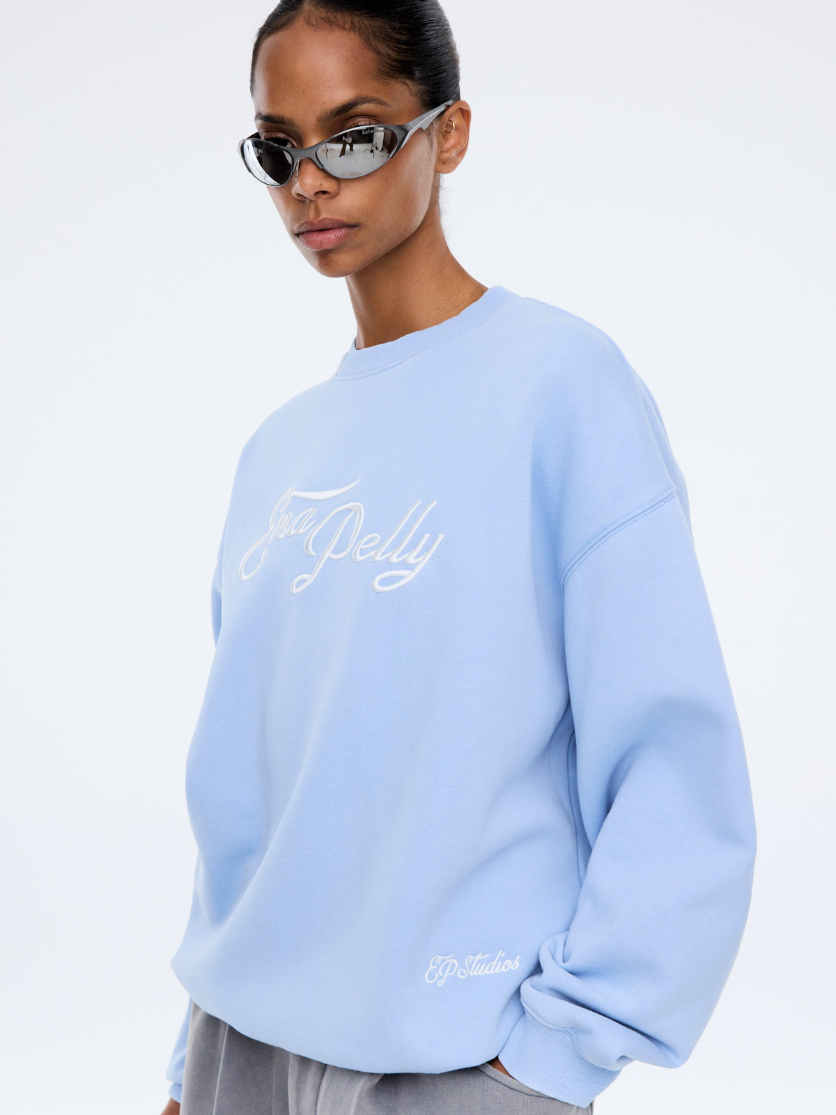 Mila Oversized Sweater - Soft Blue