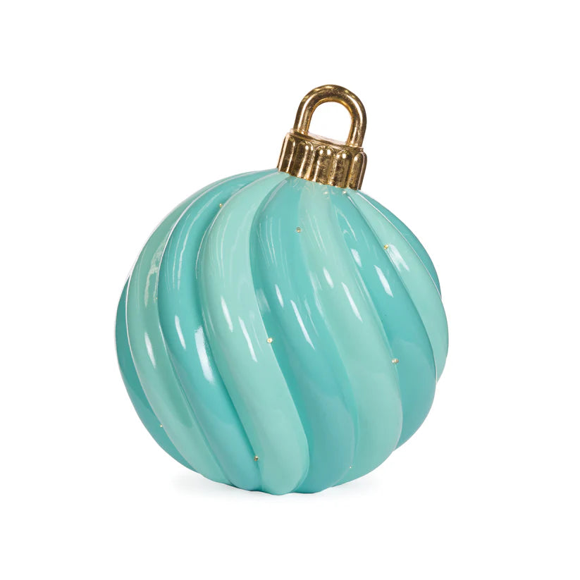 LED Aqua Swirl Bauble Decor