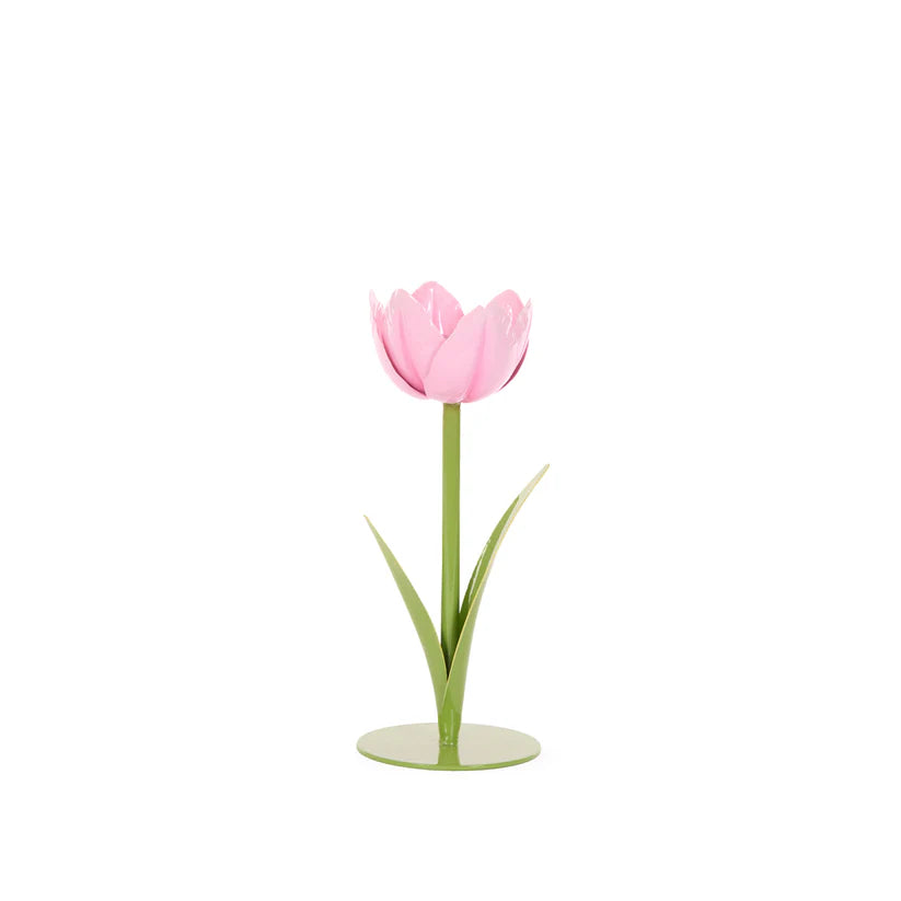 20cm Light Pink Tulip Candle Holder